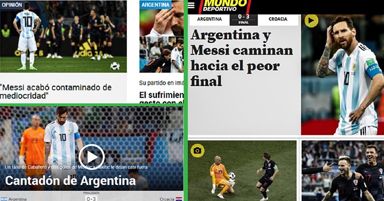 Španjolski mediji na naslovnici pišu samo o Hrvatskoj:  ''Od Argentine su ostale samo ruševine''